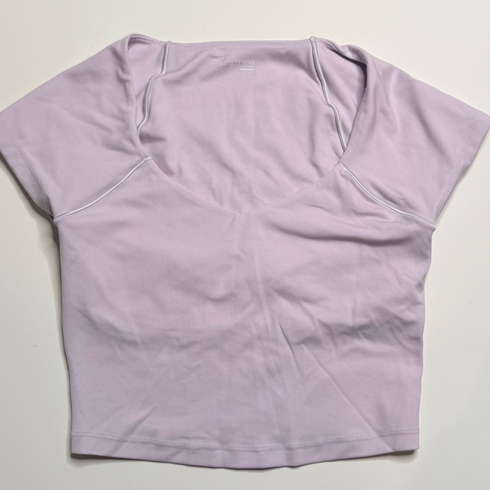 AERIE Offline Crop Top V-Neck Bra Top
